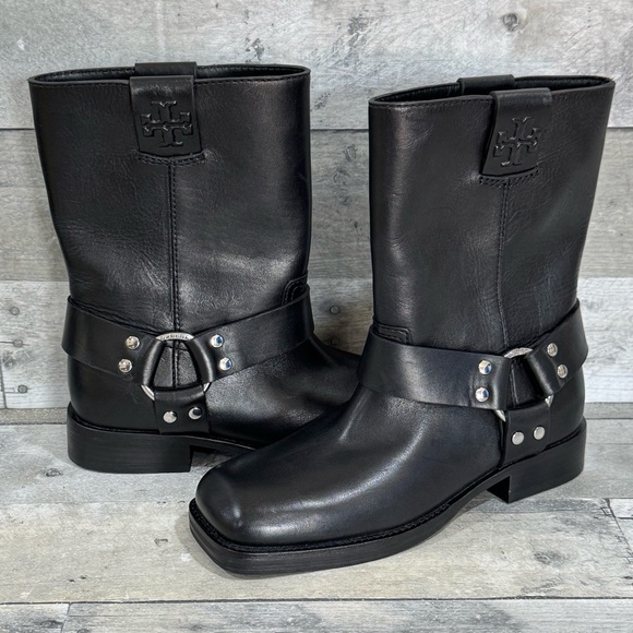 TORY BURCH Double T Moto Ankle Women´s Boots - Black -...